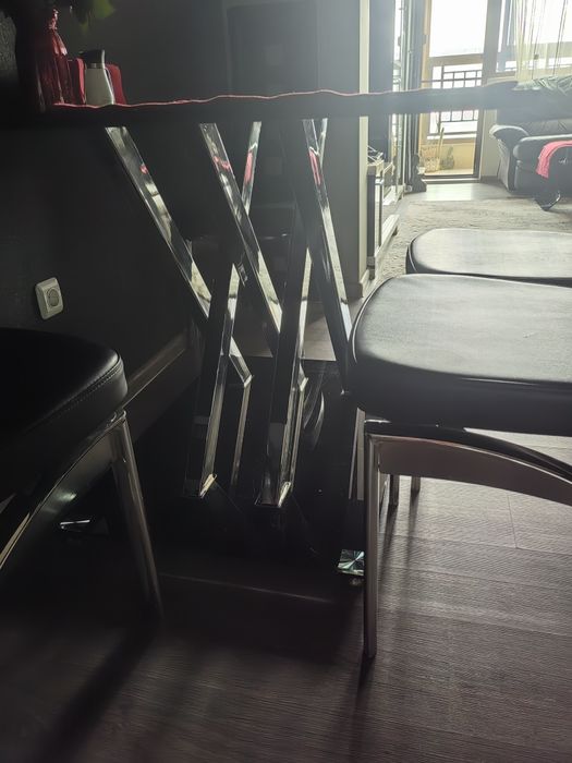 Голяма трапеза маса с 6 стола