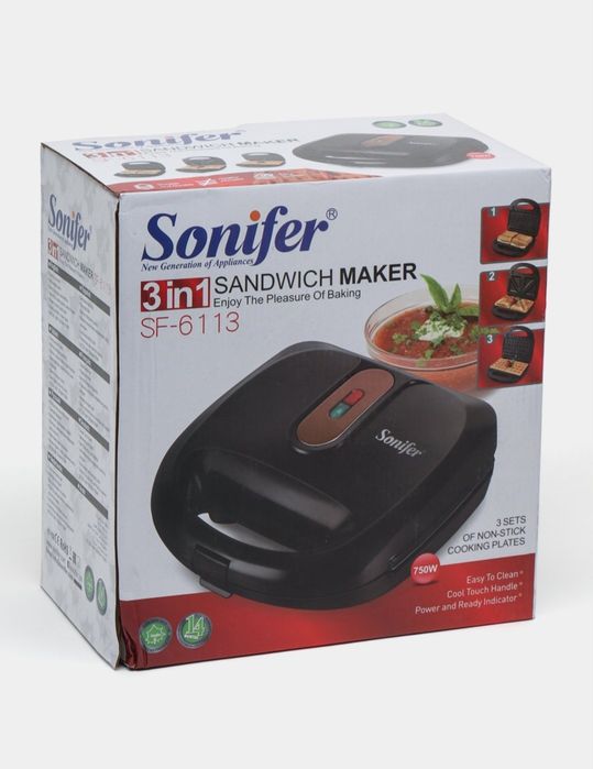 Sonifer 3в1 Вафельница Тостер Сендвичница Вафли Toster  sf-6113