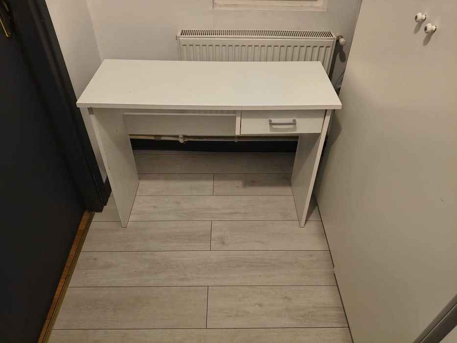 Birou HDF alb lucios 100X30cm 75xm inaltime