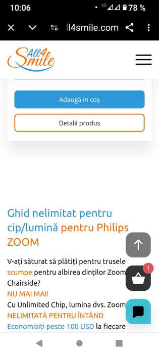 vând lampă albit dinți, zoom ,aparat de albire dentara Philips