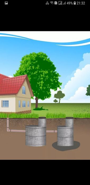 Монтаж колодцев + септик