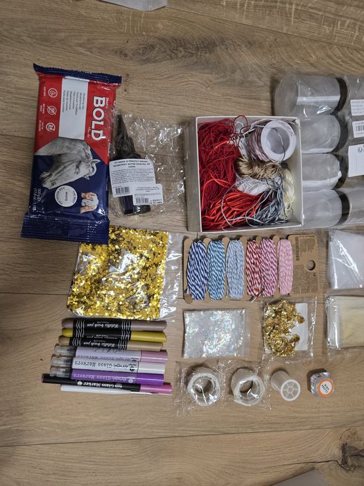Хендмейд материали DIY - шнурове,UV смола за бижута, панделки, брокат