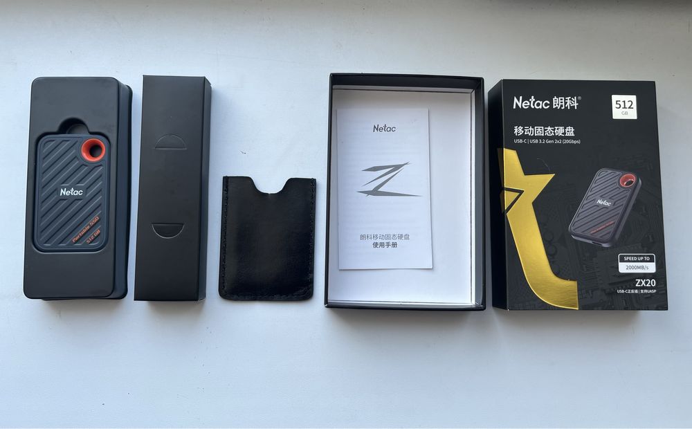 Внешный флешка Netac ZX20 512 гб новый