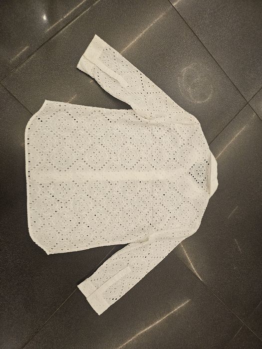ZARA риза памучна дантела XS-34