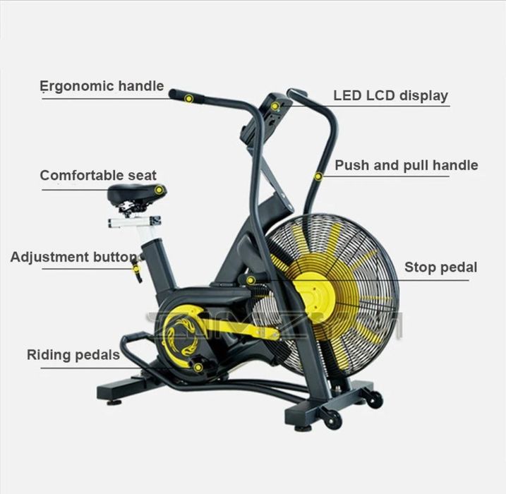 Велотренажер спортивный Airbike Аэробайк 175кг