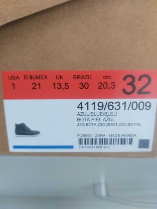 Боти за момче Zara 32 номер от естествена кожа