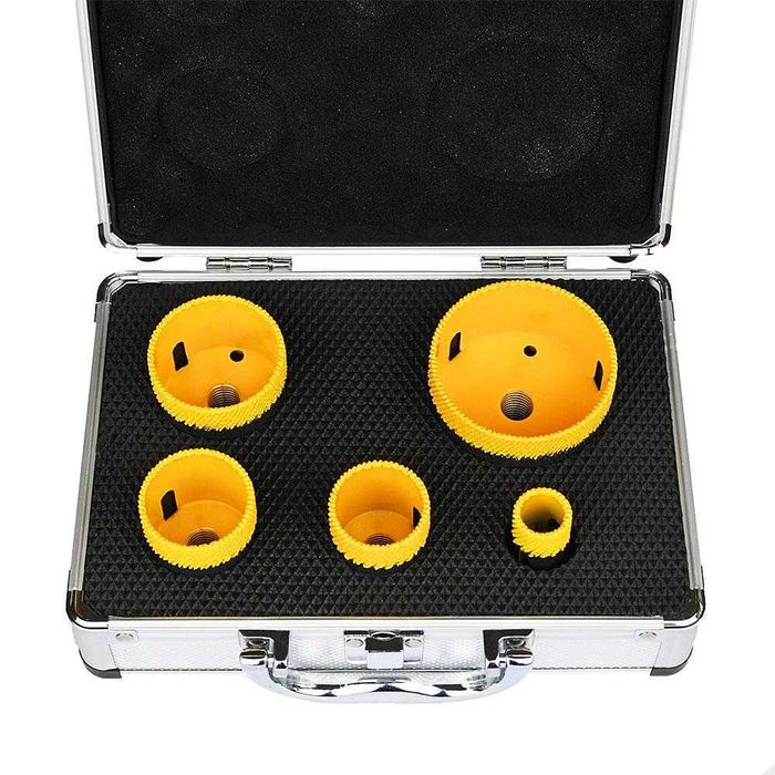 Боркорони диамантени за гранитогрес, фаянс, 20-68 мм, M14, 5 части