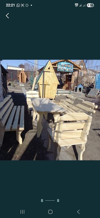 Столы лавочки из дерева