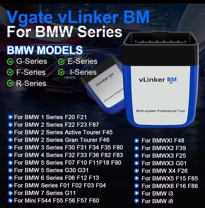 VLinker Interfață Codare BMW Activare Funcții BMW Seriile E F G , Nou