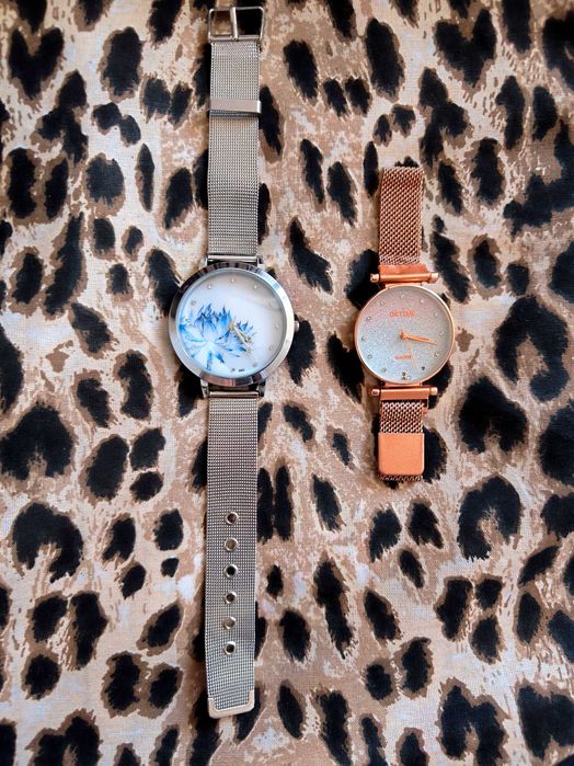 Дамски часовници – елегантни, метална каишка (2 броя)