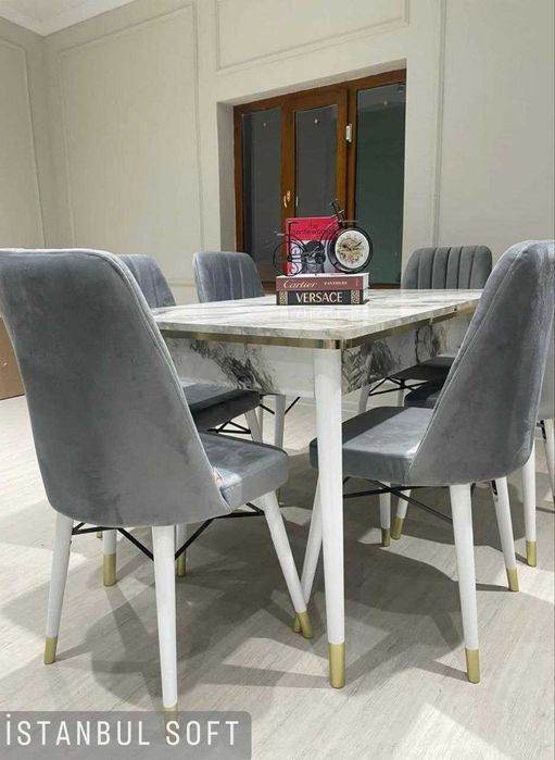 Стол Стулья Кухонный Стул Стульчик Мягкой Сидушкой Металлический