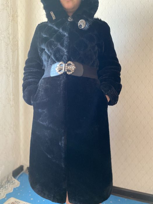 Шуба мутон и норка
