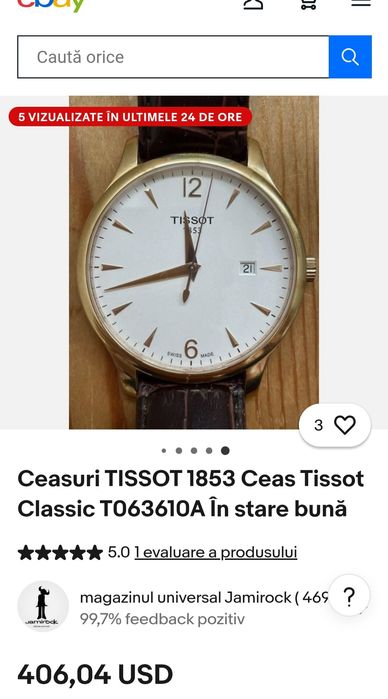 Ceas Tissot Tradition Quartz Gold