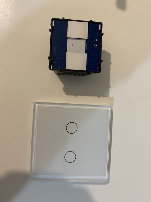 Intrerupator dublu smart touch wifi cu nul optional