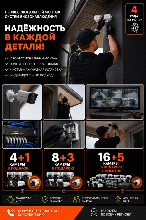 Установка видеонаблюдения