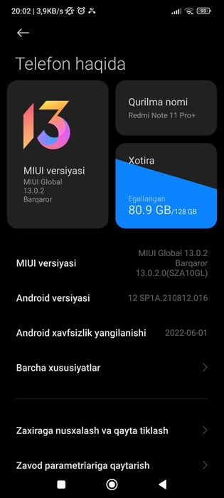 SKUTERGE OBMEN Redmi note 11 pro plus 5G 128/8+3 sotladi