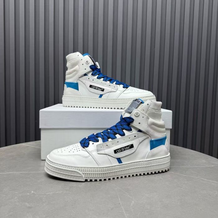 Off-White 3.0 Off Court leather sneakers White/Blue Poze Reale