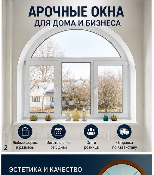 Арочные окна.  Конусные окна