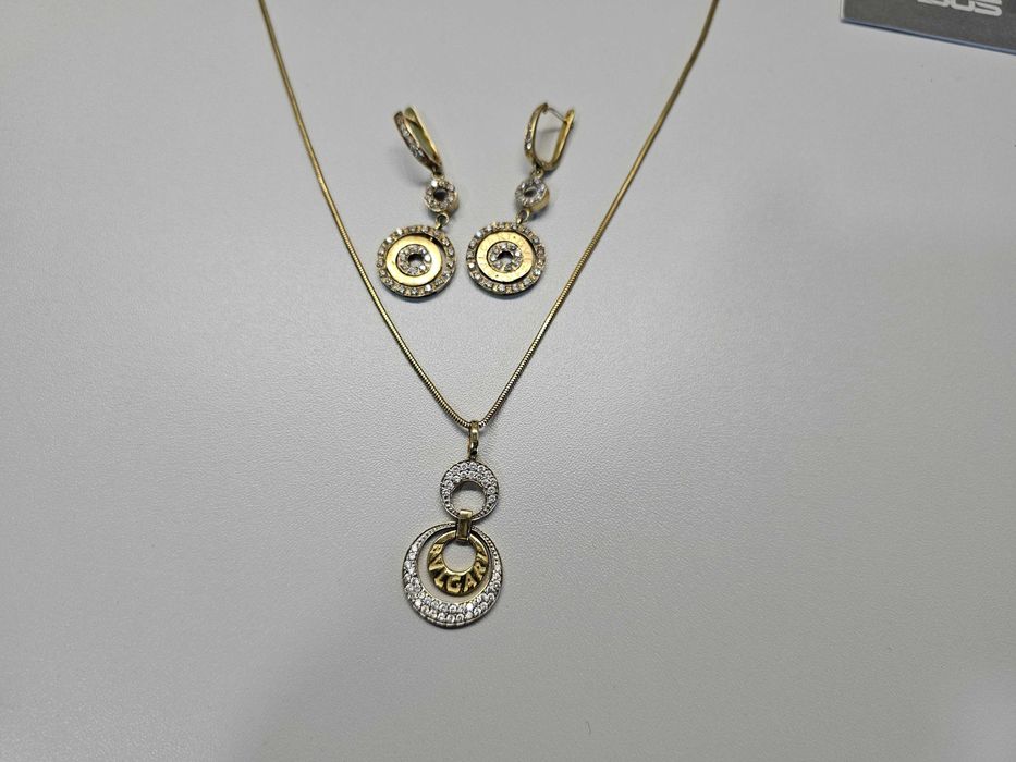 ПРОДАМ Комплект BVLGARI: Цепочка и Серёжки. 585 Пробы / 15.51 Грамма.