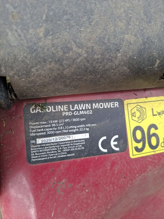 Masina de tuns gazon/iarba pe benzina Steinhaus PRO-GLM402