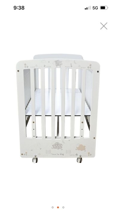 Бебешка дървена кошара + матрак от отганичен памук