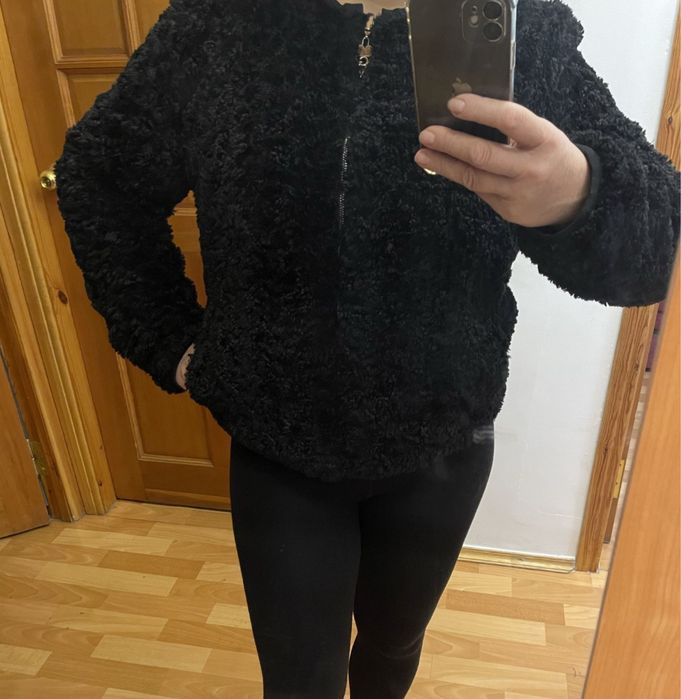 Шубка Тедди (бомбер) 48 размер двухсторонняя