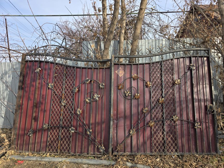 Ворота бу с калиткой