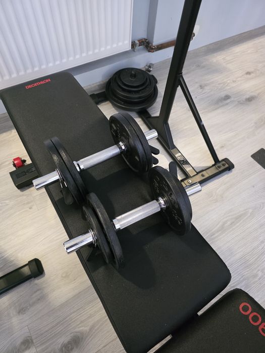 Aparat multifuncțional fitness, bancă înclinabilă cu suport și bicicleta magnetică fitness