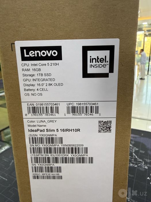 Lenovo Ideapad Slim5/Core 5 210H/16/1tb/16,0 2,8K Oled