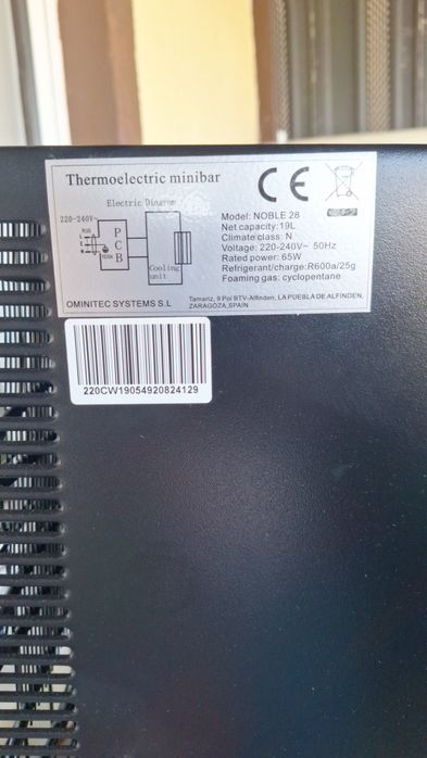 Frigider minibar OMNITEC 19L