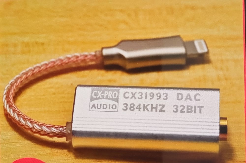 Адаптер Lighting to 3.5mm с мини ЦАП