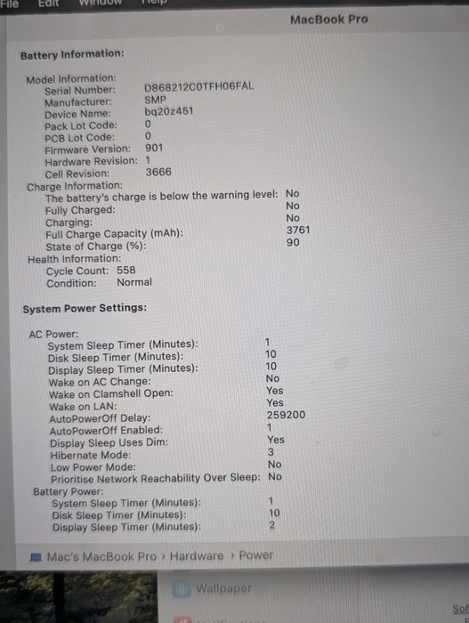 MacBook pro 13 2017 8gb 128gb Sequoia 15.7.3