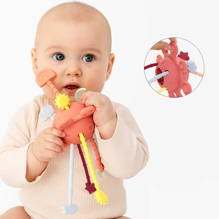 Jucarie interactiva si de dentitie, 100% din silicon alimentar