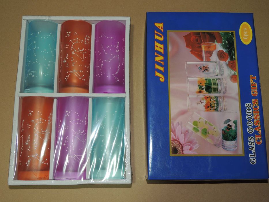 Комплект от 6 броя нови стъклени чаши Цена: 10.23 €