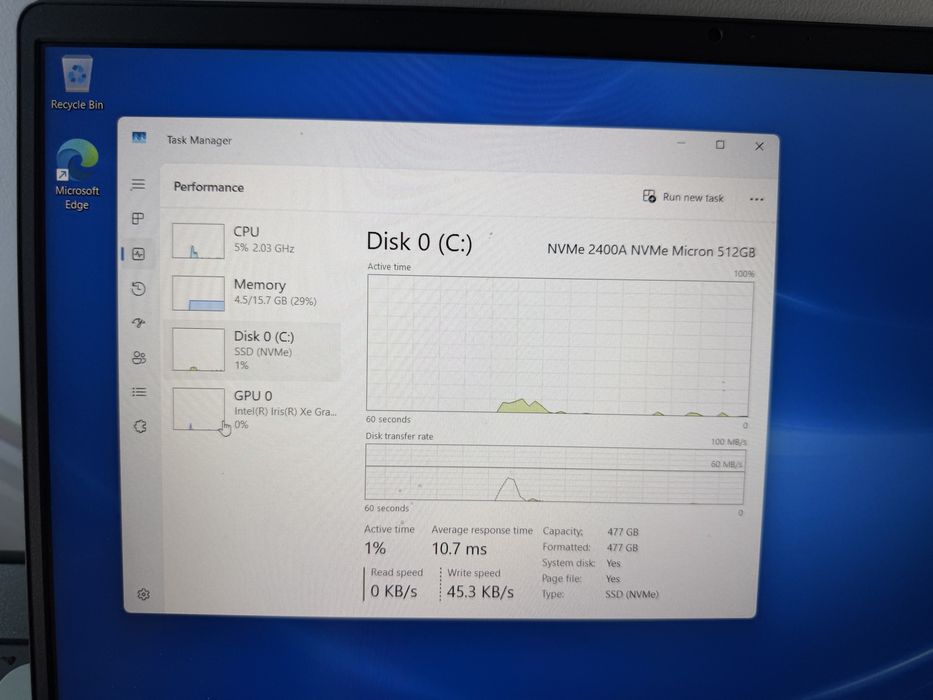 Laptop Dell Vostro 3520 / i7-1255U / 16GB RAM / 512GB SSD / Win 11 Pro / 120Hz