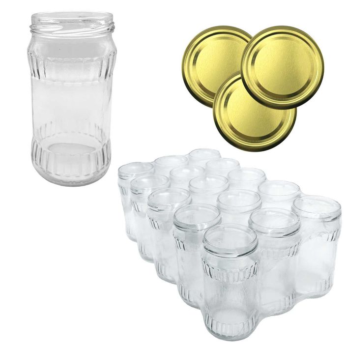 Комплект буркани 314мл Фасет с капачки – 15бр.