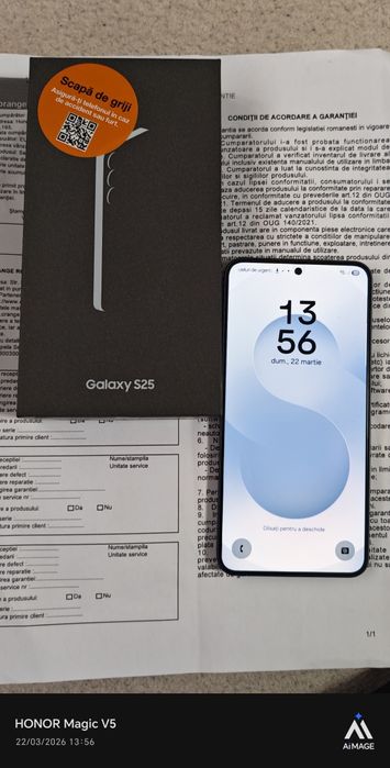 Samsung Galaxy S25 -5G / 128 GB / 12 GB RAM / Nou Neactivat / Garanție