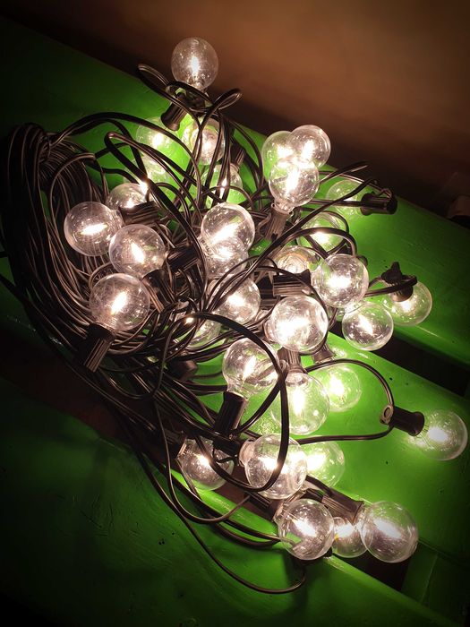 Външни светещи лампички 30м., LED външна декоративна гирлянда,  студено бяло,чисто нови