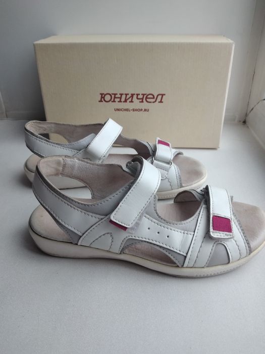 Сандалии девочковые "Юничел". 36 размер. кожа.