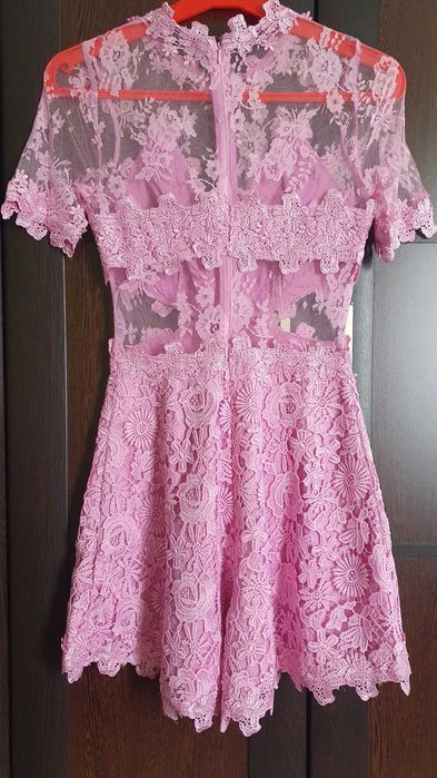 Rochie-pantalon, din dantelă, Guess