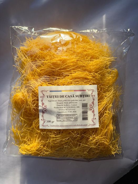 Tăiței de casă din grâu dur si ouă de casă!