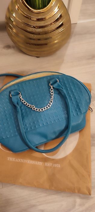 Gentuta de mana albastru turcoaz, portofel cadou