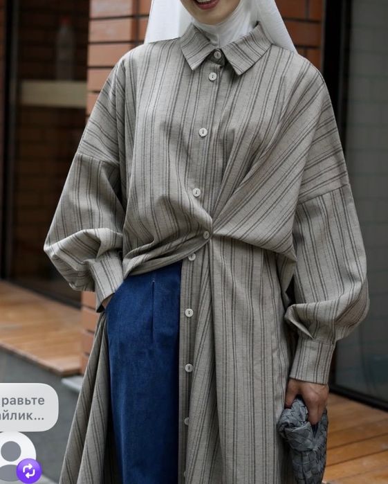 Оверсайз рубашка платье