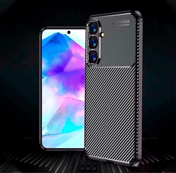 Husa Silicon Samsung S22/S23/S24/S25/S26 PLUS Ultra Neagra Carbon AF