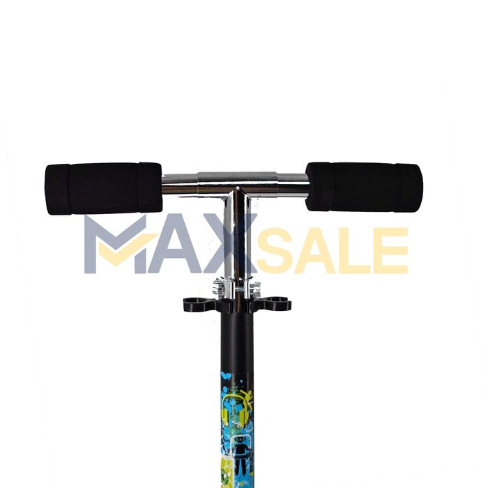 Детска тротинетка сгъваема черна многоцветна скутер scooter алуминиева