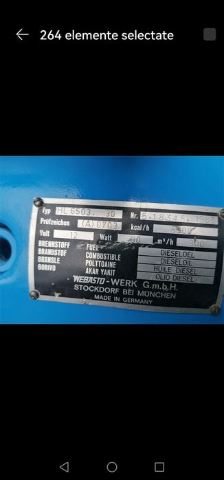 Sirocou antic de încălzire webasto hl 65033