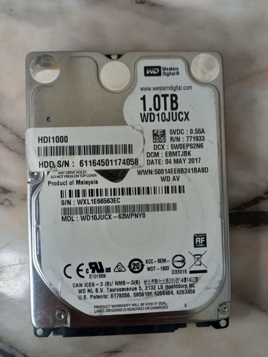 Хард диск за лаптоп WD Blue 2.5 1000GB 5400rpm 16MB SATA3