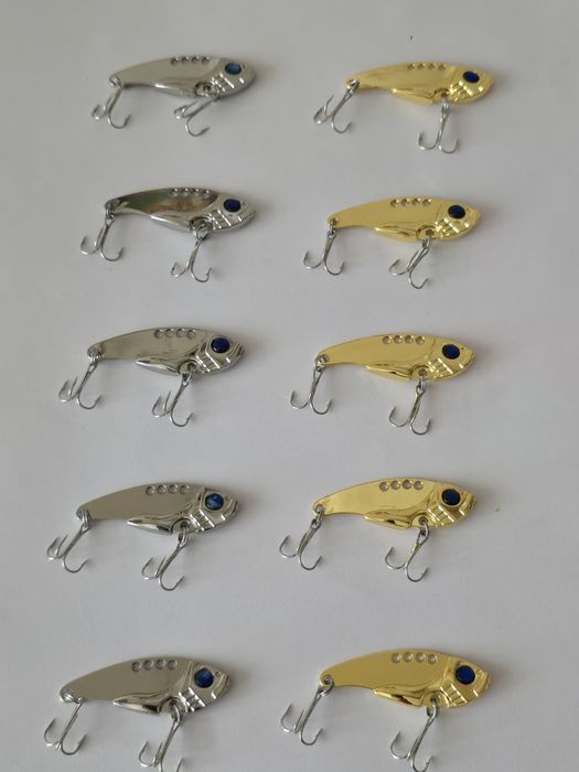 Pachet 10 cicade voblere argintii + aurii