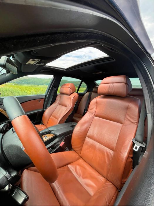 BMW E60 530d M-Paket – Echipare unică / Piele Cognac / HUD / Trapă / Logic7
