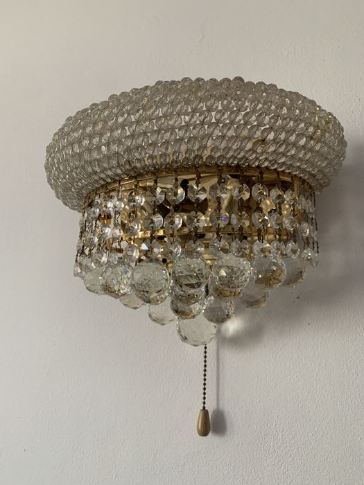 aplica de perete aurie cu cristale